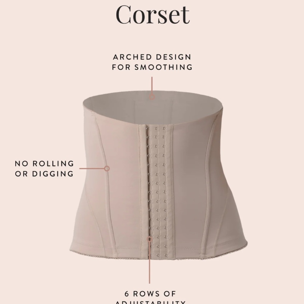 Black Belly Band  Corset with Adjustable Fit beige photos is to just show